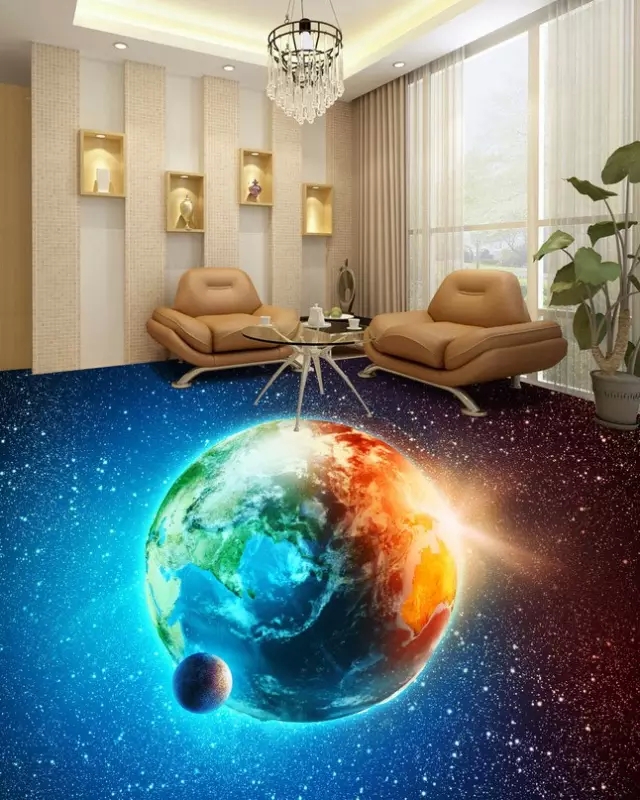 3D藝術地坪漆施工工藝效果展示!